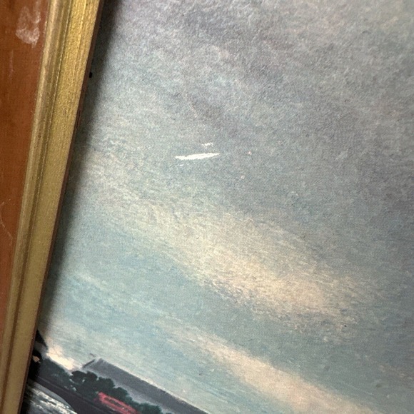 H.MOSS BIG BEN LONDON AT DAWN 12.5X26.5 COLOR LITHOGRAPH FRAMED - Picture 3 of 13